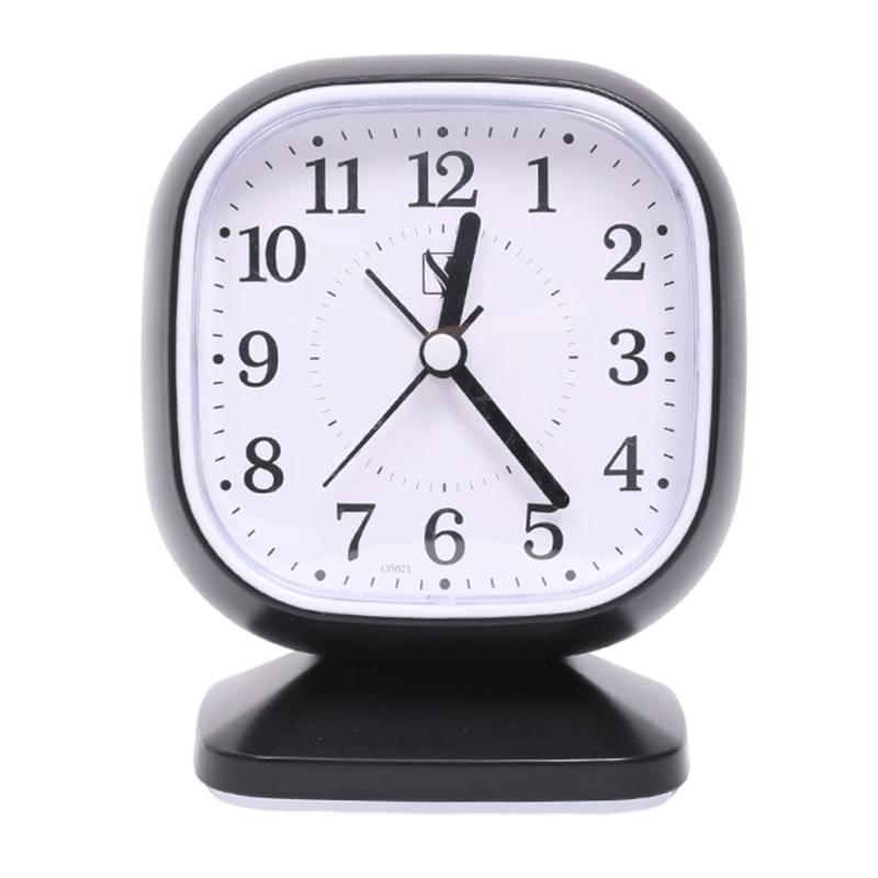 Childrens Bedroom Clock with Quiet Mechanism and Simple Time Display Minimalists Battery Operated Analog Alarm Clock