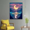 5D DIY Diamond Painting Moon and Bay Cross Stitch Kit Mosaic Diamond Embroidery Rose Full Round/Square Drill Home Decoration