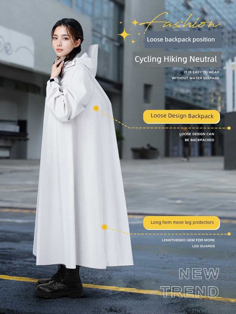 Women's Single-Person Raincoat, One-Piece Long Style, Full-Body Storm-Proof, Adult Outerwear, Specifically for Electric Bike Riding, 2026 Rain Poncho