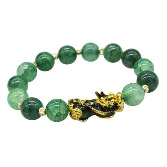 Браслет унисекс Pixiu. Гладкий винтажный браслет на ощущение температуры. Изысканный эластичный роскошный браслет для снятия стресса. Браслет для улучшения самочувствия. Легкий женский браслет.