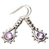 StarGems® Natural Amethyst Handmade 925 Sterling Silver Earrings 1.5" E1177