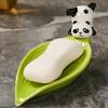 Bamboo Self Draining Soap Holder Cute Soap Rack No Punching Panda Soap Dish  Counter Tray