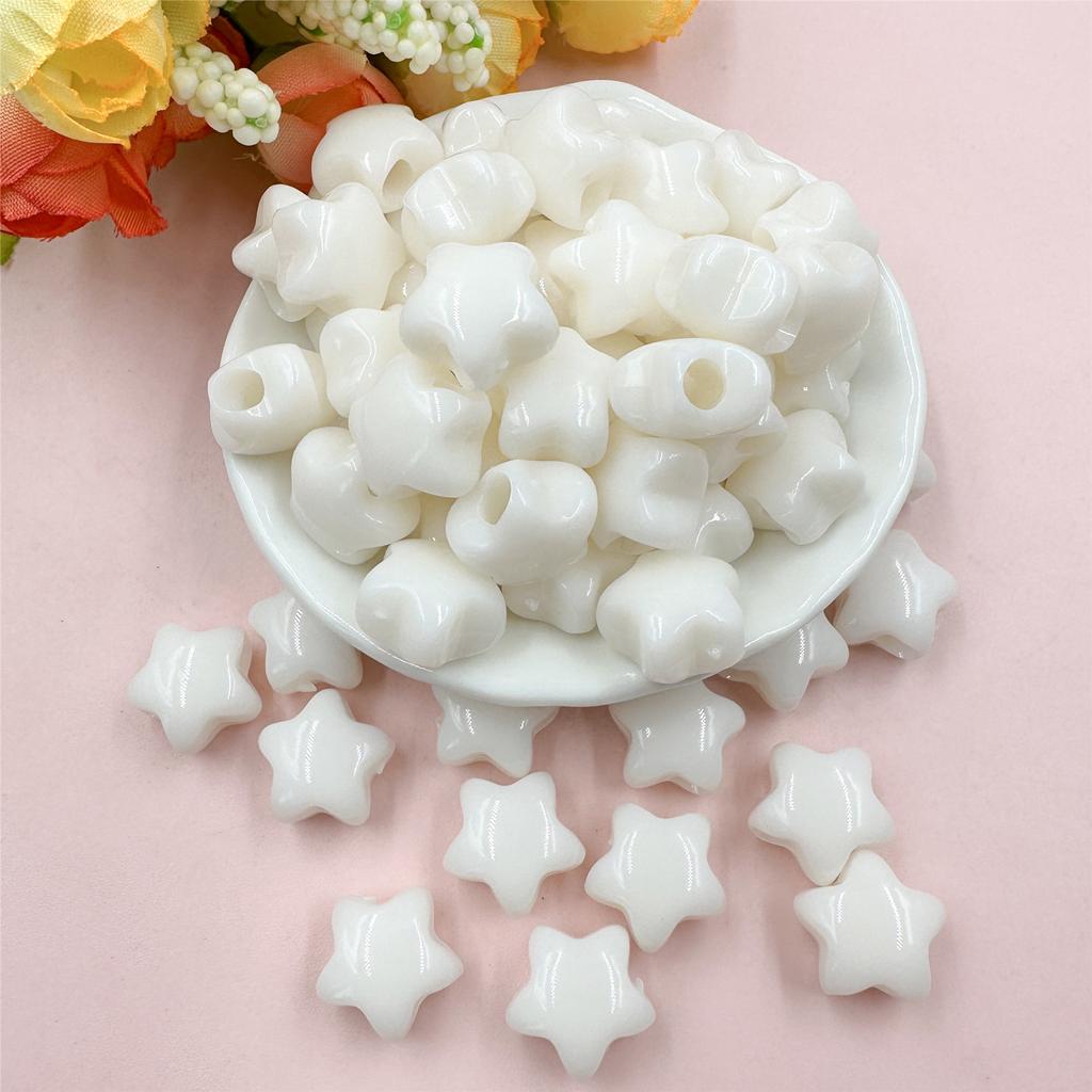 Ювелирная пятиконечная звезда 60 шт. акриловый желеобразный цвет для браслета, сережек, изготовление ювелирных изделий своими руками, аксессуары 13,6 мм, свободные бусины, бисерные материалы