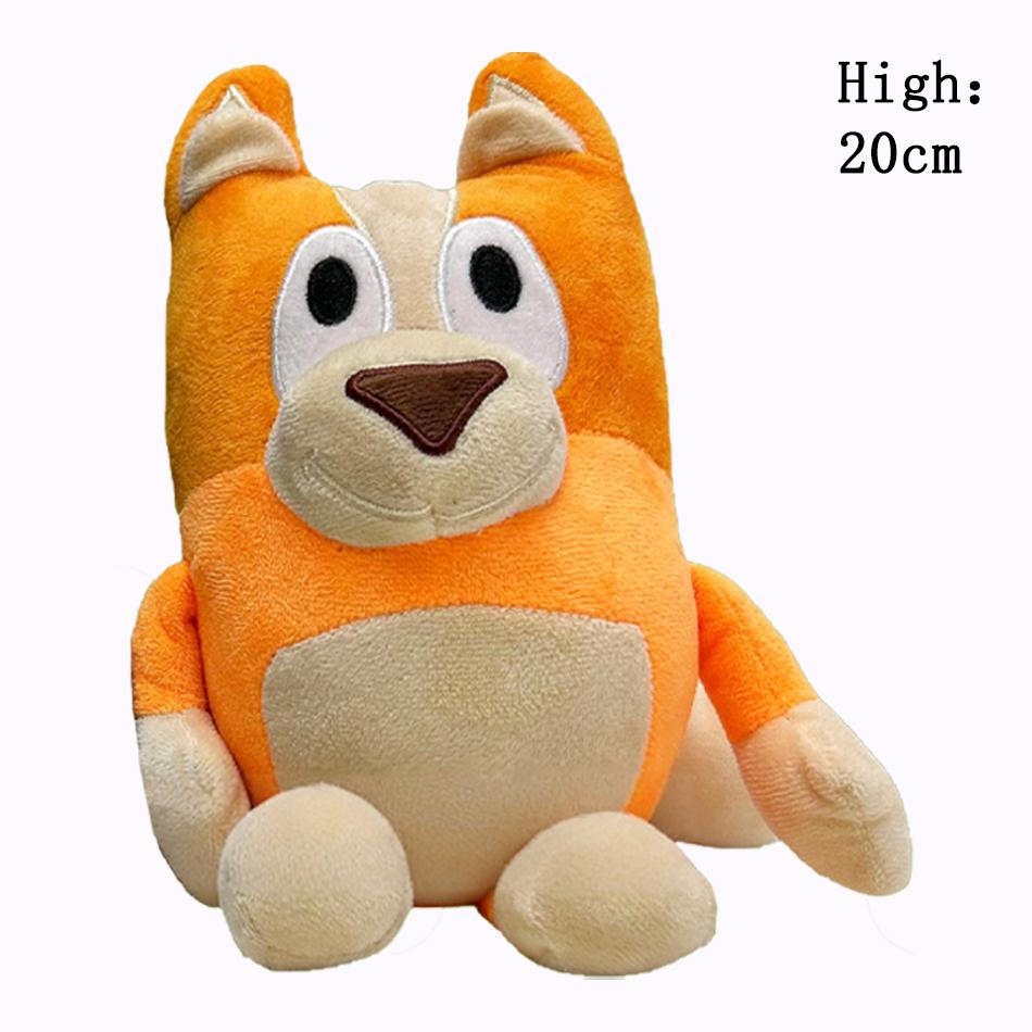 HOT 20cm Bluey Dog Bingo Family Plush Toy Cartoon Dog Soft Stuffed Animals Dolls Birthday Christmas Gifts Family Blue-Y Bingo