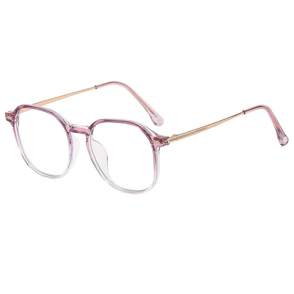 Ultra-light square and round face myopia glasses women's anti-blue light radiation can be matched with degrees of plain face artifact to show a small