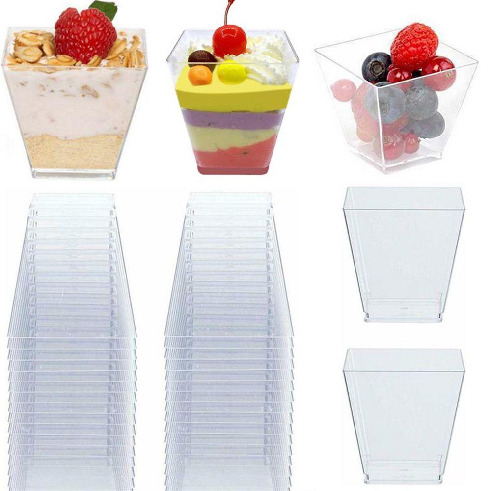 Jelly Transparent Trapezoidal Container Bakeware Pastry Tools Disposable Cups Mousses Dessert Cup
