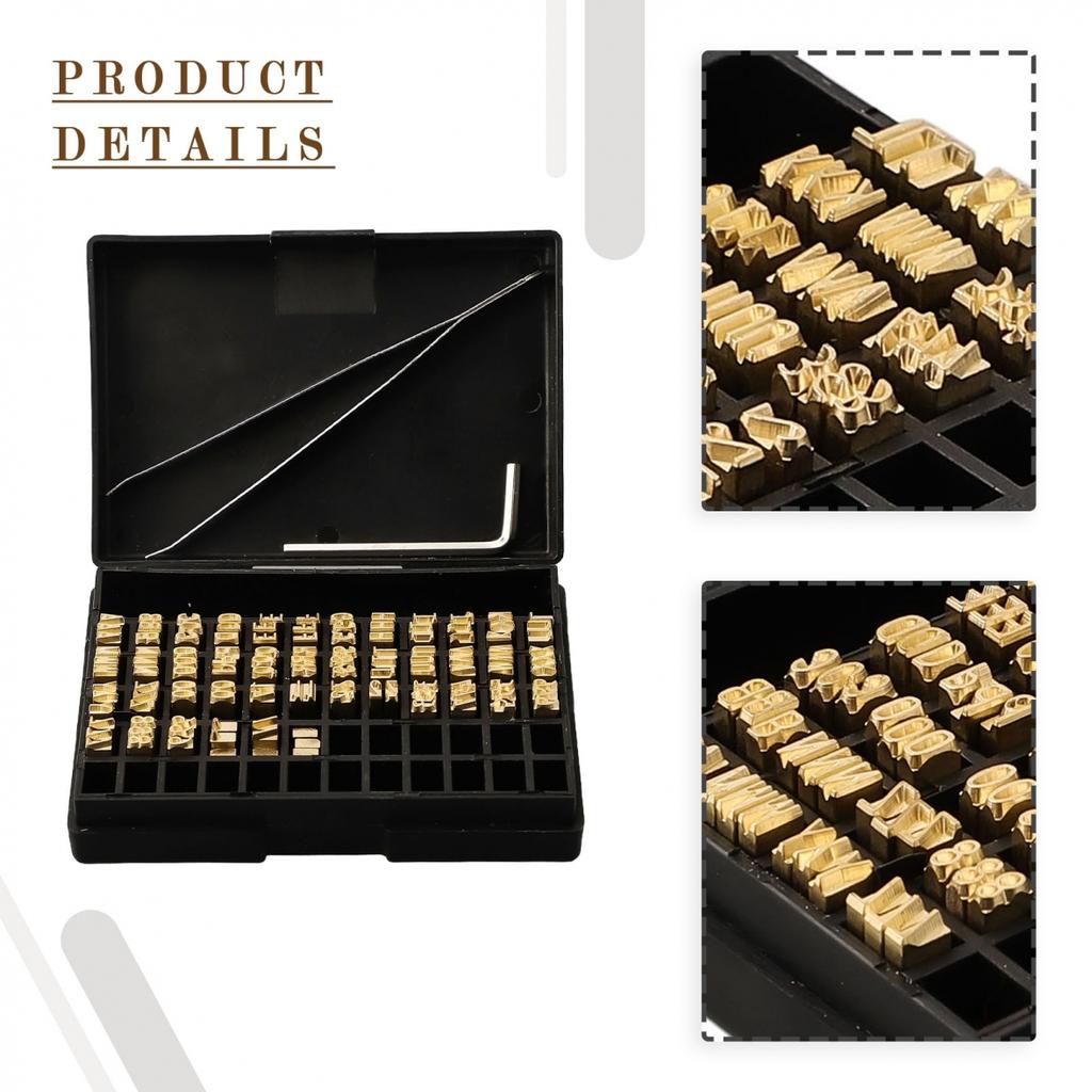 120 шт. Печатный шрифт Медный символ Штамповочный станок