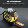 3in1 Laser Rangefinder 5m Tape Measure Ruler LCD Display with Backlight Distance Meter Building