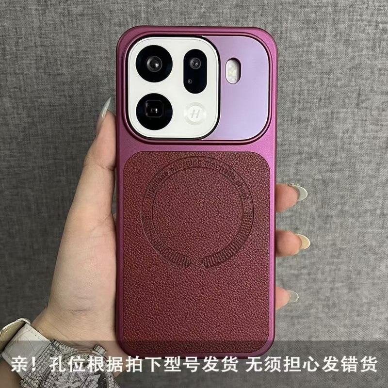 Подходит для чехла для мобильного телефона OPPO Find X1 противоударный магнитный зажим чехол для мобильного телефона X1 Pro личи-узор продвинутое чувство роскошь гальваническое покрытие
