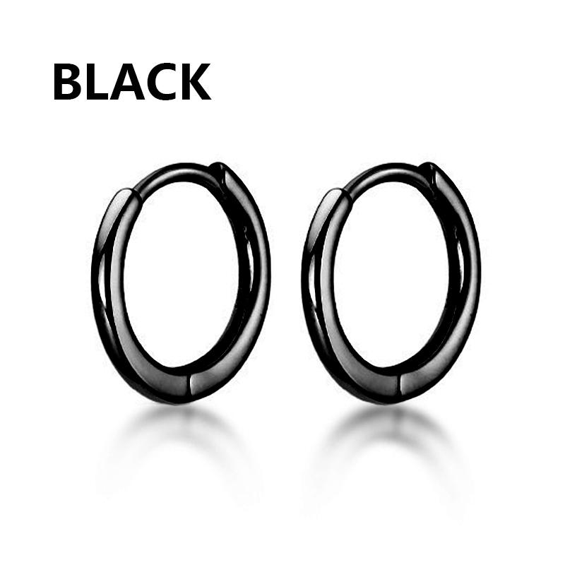 1 Pairs Punk Stainless Steel Stud Earrings Black Earrings Set For Men Women Vintage Hip Hop Piercing Ear Jewelry Accessories3