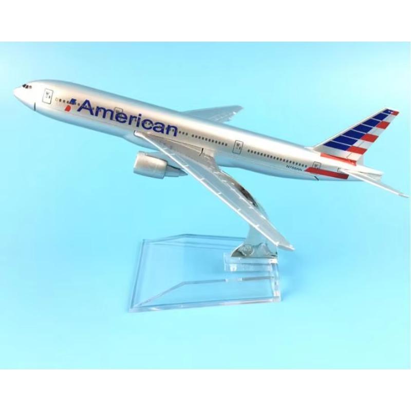 16cm Alloy Metal Air American AA Airlines Boeing 777 B777 Airways Airplane Model Plane Model W Stand Aircraft Toy Gift