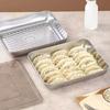 3Pcs Stainless Steel Food Storage Tray with Lid Barbecue Pan Practical Kitchen Serving Plate  Picnic