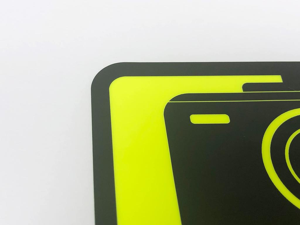Morikuma Shoten Dash Cam Sticker, Recording, Car, Fluorescent Yellow, Made in Japan