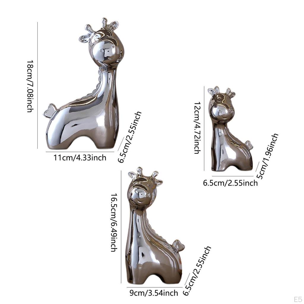 Керамические фигурки семьи оленей, набор для украшения стола, многофункциональное изделие ручной работы для домашнего офиса, декор