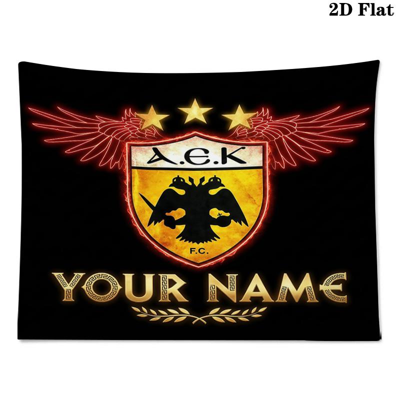 Custom Name AEK Athens Printed Tapestry – Wall Hanging for Bedrooms, Dorms, and Home Decor