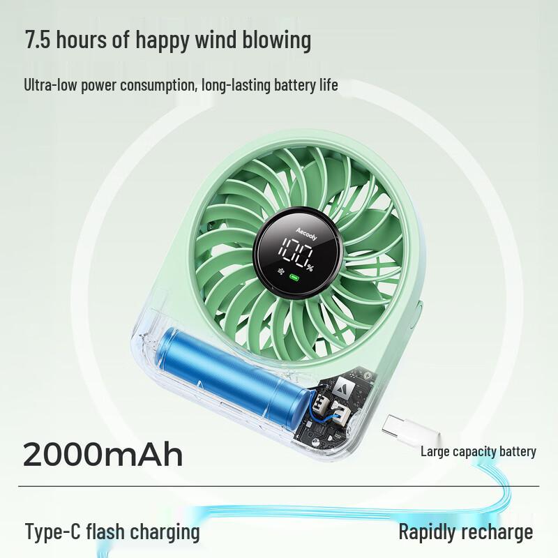 Aecooly Портативный Ультра-Тихий USB Настольный и Ручной Мини-Вентилятор