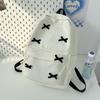 Cute Bowknot Casual Travel Daypack Corduroy School Bag Lightweight Student Rucksack for Girls Women High School College Work CLE