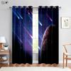 Космические шторы Звездное небо Млечный путь Метеор Звездное небо Закат Мечтательные Красочные Шторы для спальни Гостиной Детской комнаты 2 шт.
