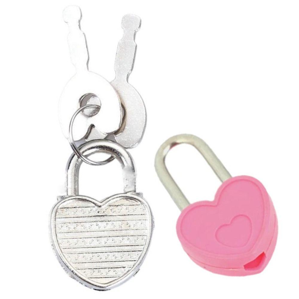 10 шт. Романтический пластиковый мини-навесной замок с 2 ключами, навесные замки для дневника, навесной замок в форме сердца, для дома
