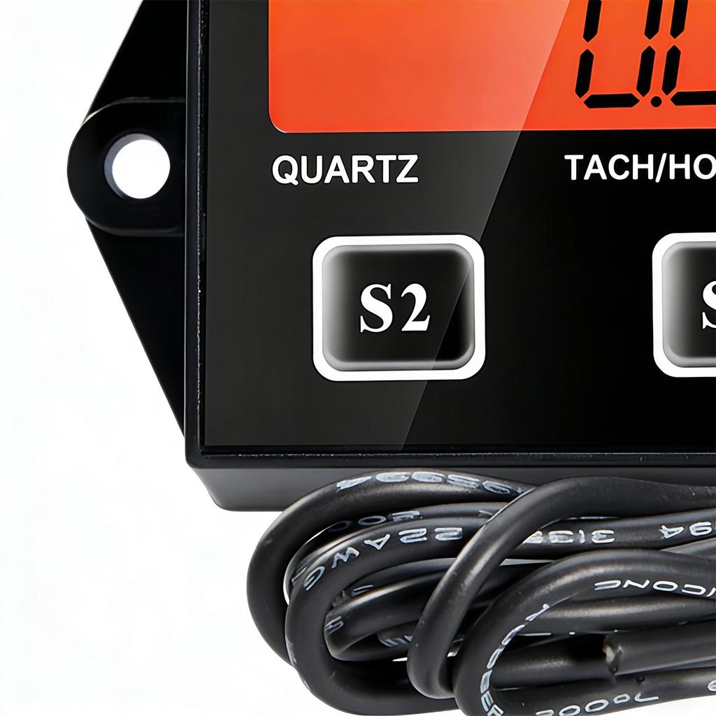 Маленький ЖК-цифровой тахометр двигателя, счетчик моточасов, тахометрический датчик, отображение оборотов в реальном времени для мотоциклов, велосипедов, автомобилей, лодок