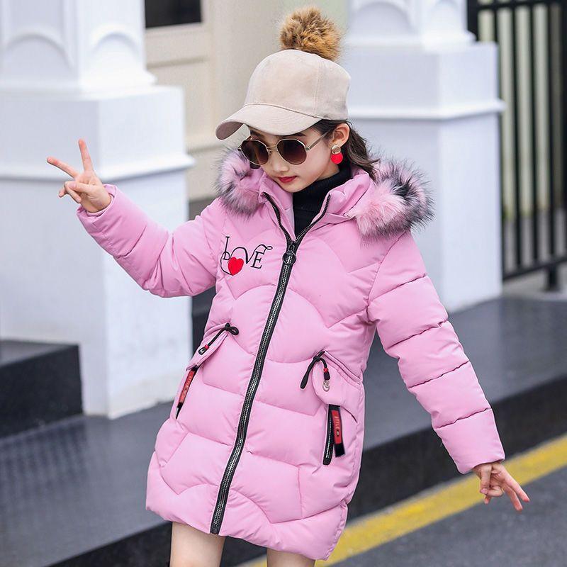 Зимняя куртка для девочек, детское утепленное пальто, детская одежда с хлопковой подкладкой, зимняя куртка для девочек