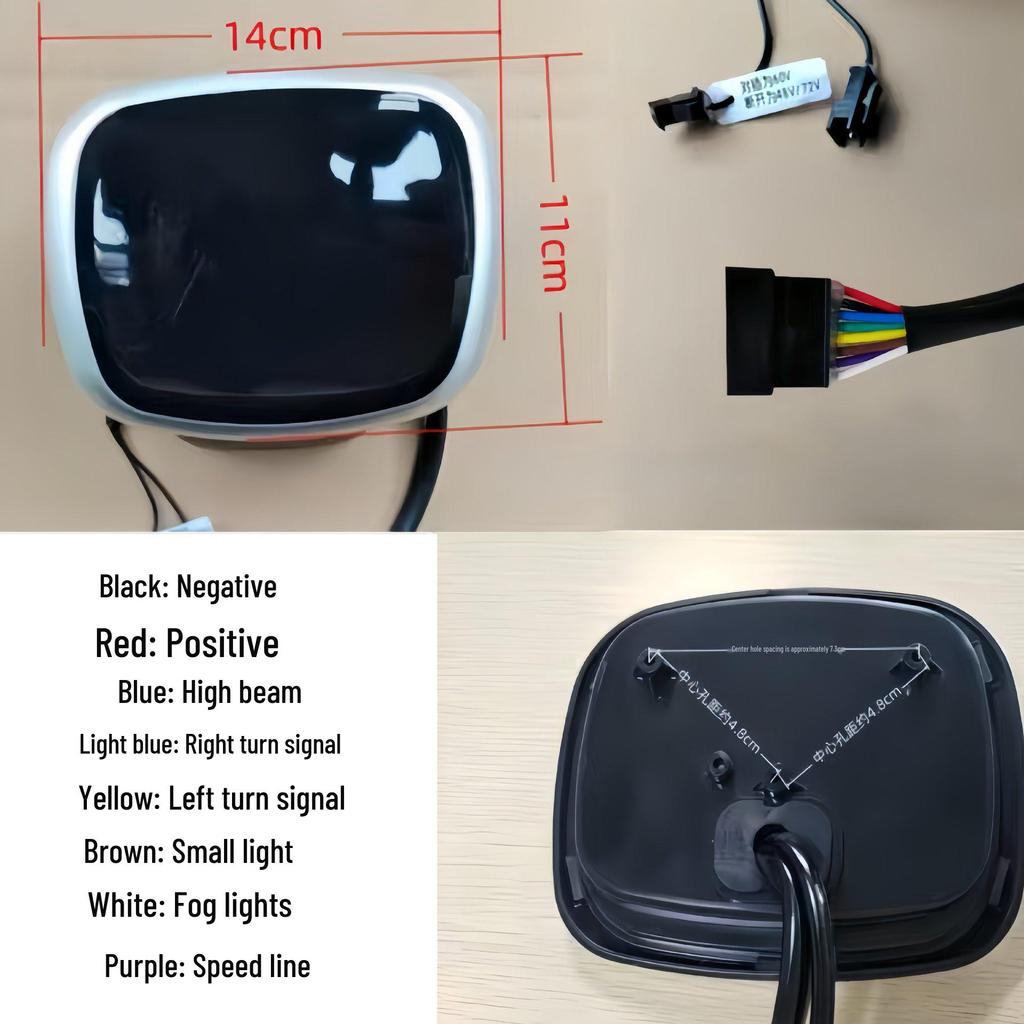 Leisure Tricycle V1 LCD Display Illuminated Electric Vehicle Instrument Assembly
