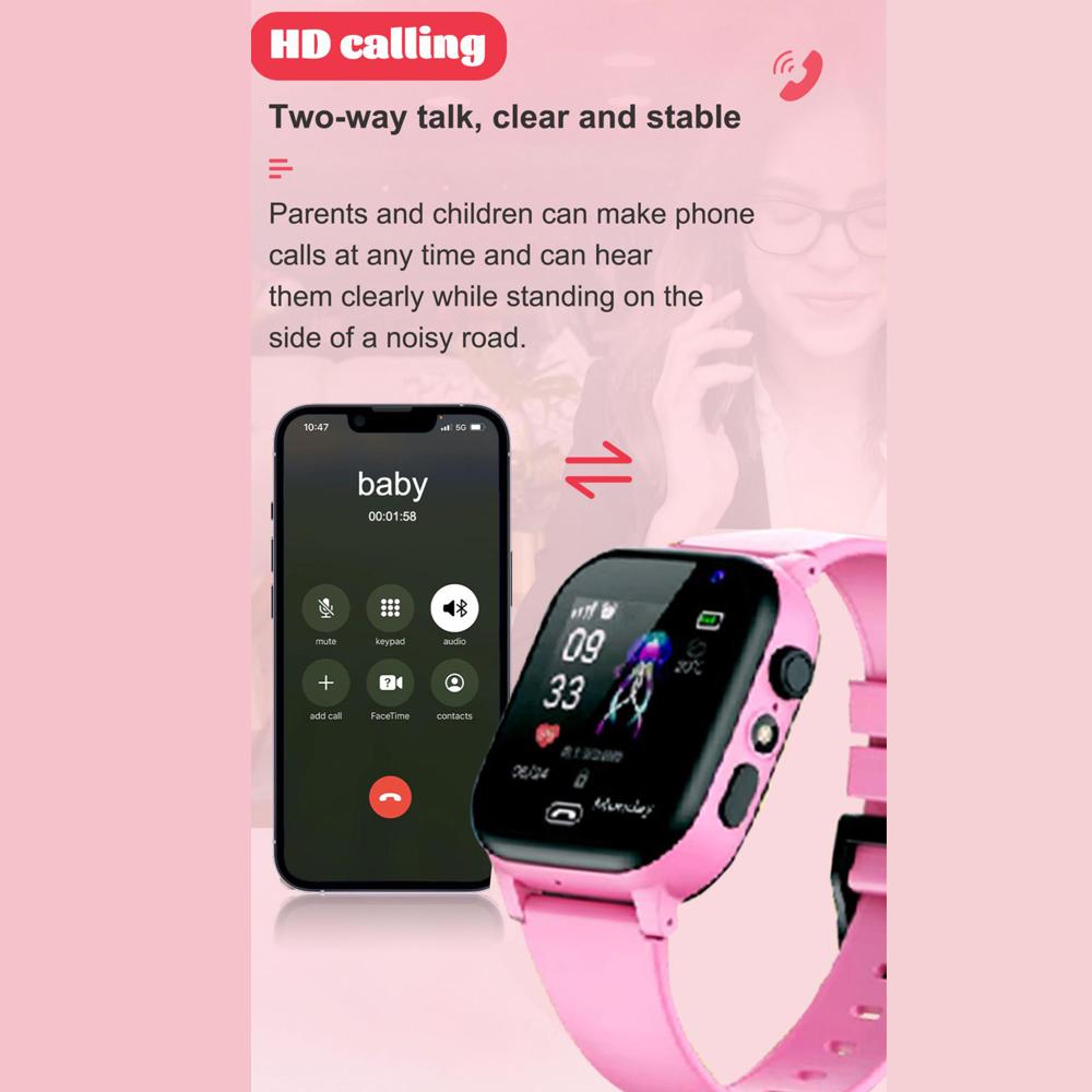 Детские умные часы-телефон LBS с местоположением SOS-камера, видеозвонок, SIM-карта, фонарик, будильник, камера, детские умные часы, подарки