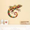 Wall Art Gecko Decoration Metal Lizard Wall Decoration Colorful Wall Mounted Gecko for Garden Fence Home Farmhouse Decor