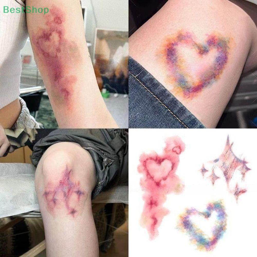 1/4Pcs Waterproof Wound Bruising Temporary Tattoos Realistic Fake Tattoo  Special FX