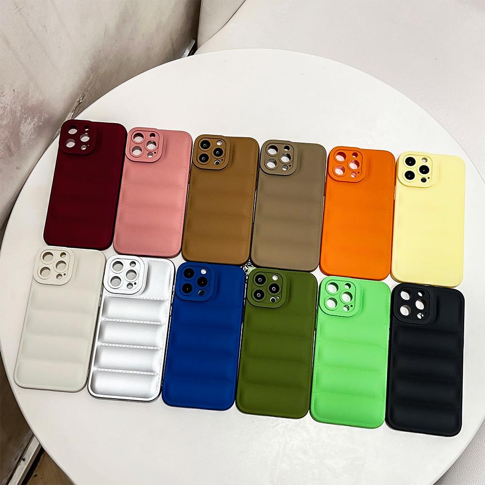Dropshipping TPU Mobile Phone Case Down Jacket Design for iPhone 14 Pro Max 17 AIR