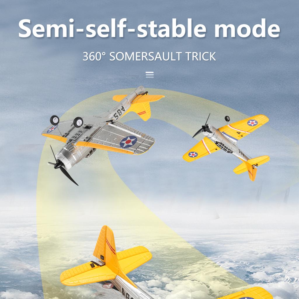 2.4G RC Airplane, EPP Foam Glider with Brushless Motor, Gyro Stabilizer, 360 degrees Flip and 180 degrees Inverted