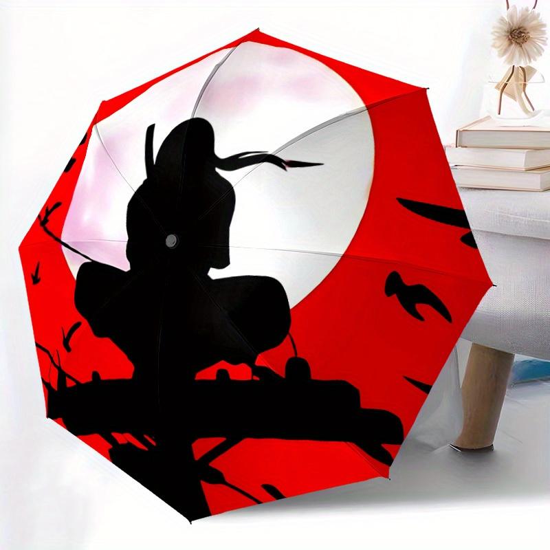 1pc Moon Ninja Windproof Automatic Umbrella, Portable Folding design, Lightweight for Women/Men250