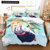 Комплект постельного белья 3D Kawaii Girl Miss Kobayashi's Dragon Maid, комплект из трех предметов в стиле аниме для взрослых и детей, для спальни, пододеяльник, наборы домашнего текстиля