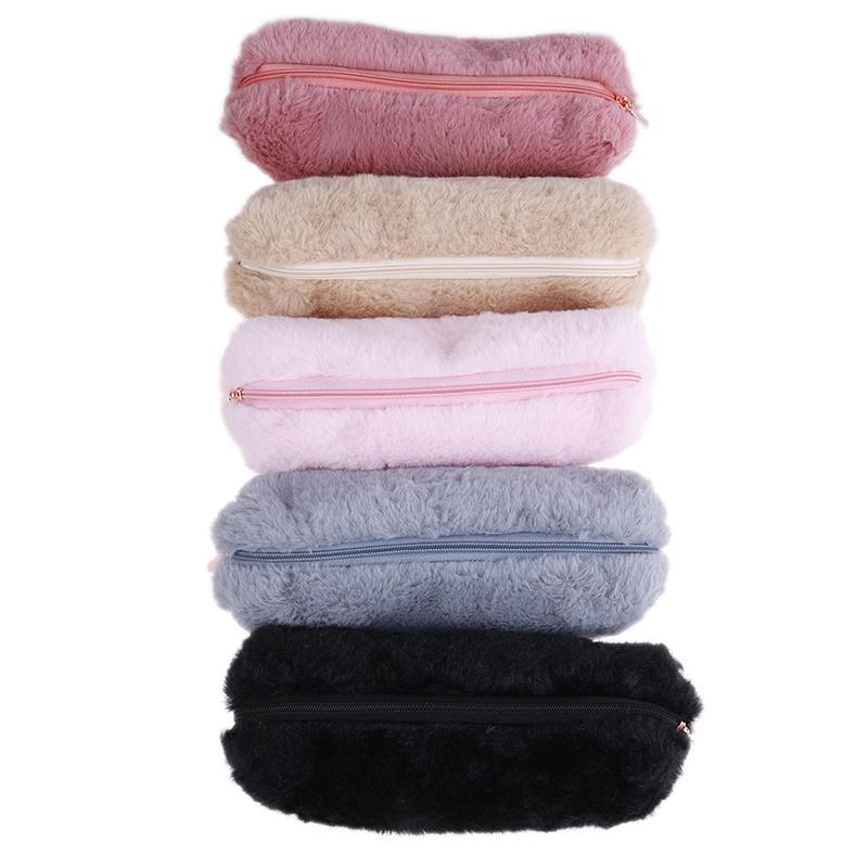 1X Милый плюшевый пушистый пенал для девочек, косметичка, кошелек для монет, сумка для хранения