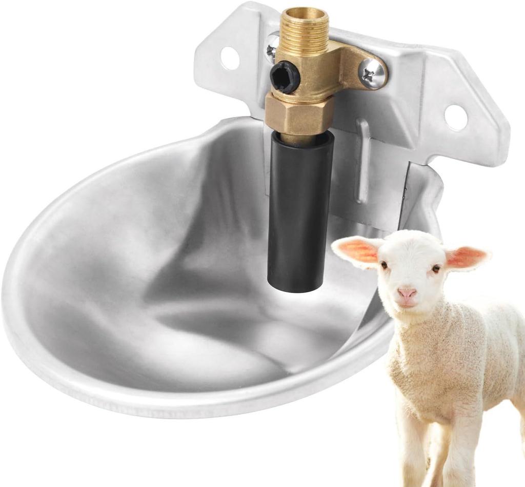 Sheep Farming Equipment: Automatic Sheep Drinker with Thickened Plastic Bowl & Copper Valve
