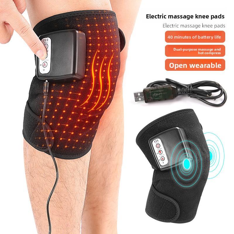Battery Shoulder and Knee Multifunctional Massager Vibration Hot Compress Knee and Shoulder Two Protective Gear Electric Hot Compress Massage Belt