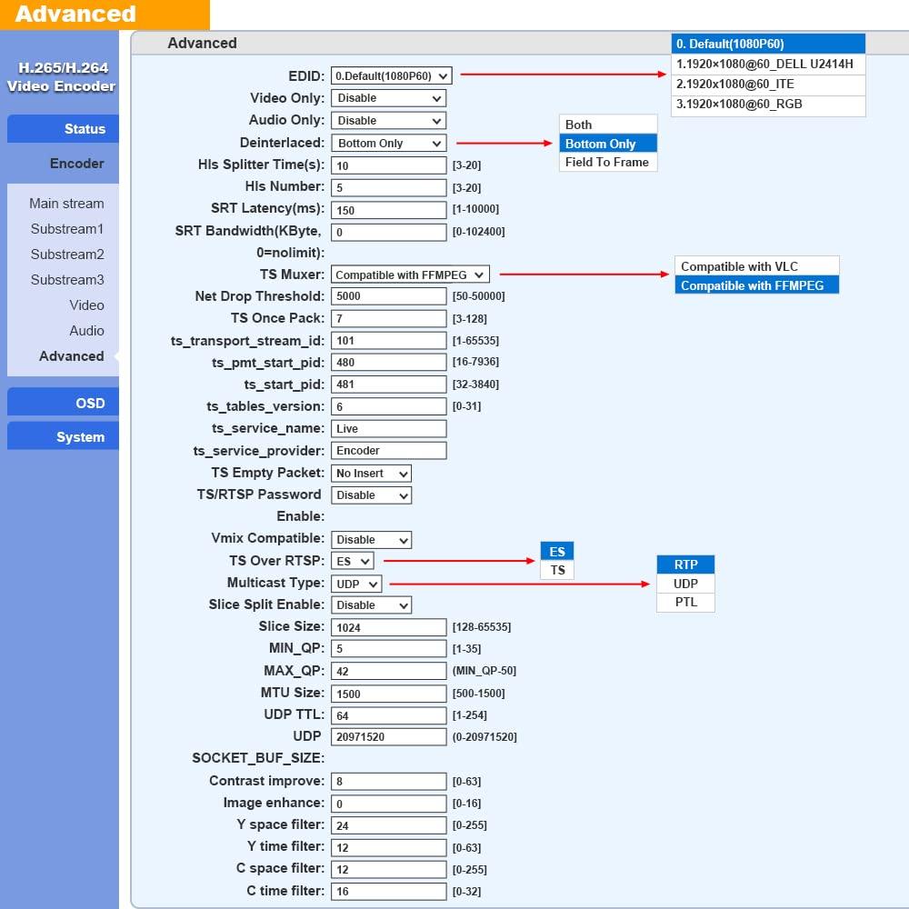 URayTech HEVC 4K 1080P HD Video Audio Encoder Supports Protocols Such As and the HDMI To IP Converter Can Be Used for Live Broadcasting On NVR and