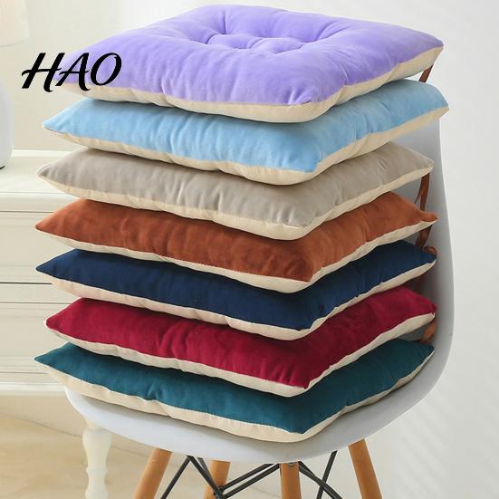 Versatile Chair Cushion for Home Square Cushion, Soft Plush Seat with Straps, 15.75" x Supportive Hard Chairs Non Slip Pad Dining Room Office Leisure
