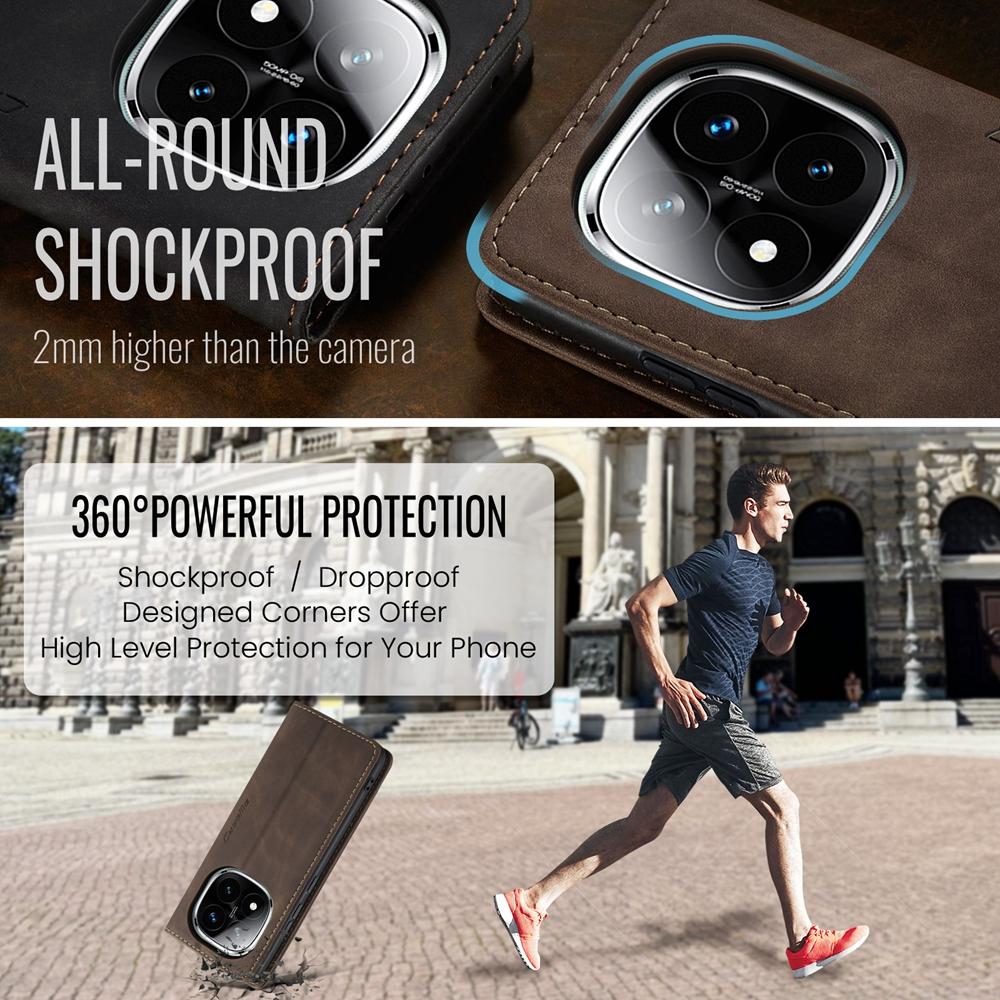 Магнитный кожаный чехол-книжка с подставкой, чехол-кошелек для XiaoMi RedMi Note 14 13 12 11 10 9 Pro Plus 4G 5G, чехол для телефона, сумка для карт