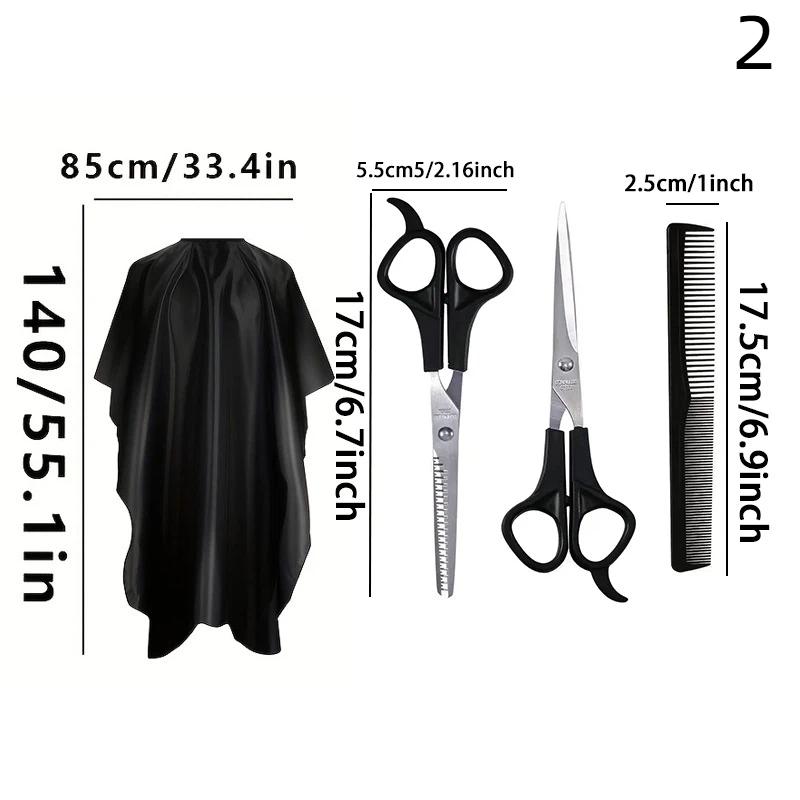 Professional Hair Cutting Tools Waterproof Barber Cape Haircut Scissors Shears Hair Comb Hair Cutting Tools For Barber Shop Home
