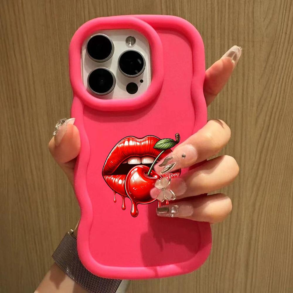 LZ18 Lips Kiss Wave силиконовые чехлы для телефонов Samsung A15 S23 FE S24 Ultra A34 A54 A14 A55 Motorola G32 OnePlus мягкий чехол