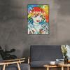 FIYO 11,8x16,73 дюйма Алмазная картина Полная круглая дрель Алмазная жемчужина Девушка Круглая алмазная живопись Ручная работа Diy Алмазная мозаика Картина Украшение дома