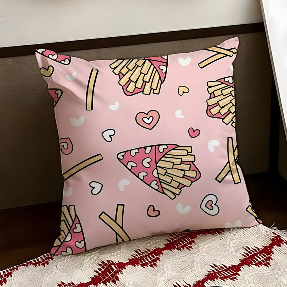 Golden French fries Cushion Cover Reversible Soft Durable Pillow Cover Home Car MultiScene Use for Daily Comfort