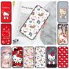 JZ24 Hello Kitty Black Sofe Case for Samsung Note 20 Lite S24 Ultra S23 A03 A05 A06 A11 A71 A15 A16 A13 A24 A25 A33 A52 A53 A50 M55 M35 Plus