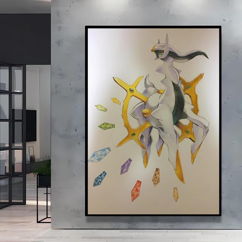Canvas Printing Pokemon Pikachu Classic Anime Character Poster Modern Retro Style Home Room Decor Friends Gifts High Quality