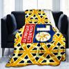 1PC Lyon Football Crest Design Printed Soft Flannel Blanket Throw for Adult Bedroom Living Room Sofa Camping Travel Fan gifts Christmas Gifts
