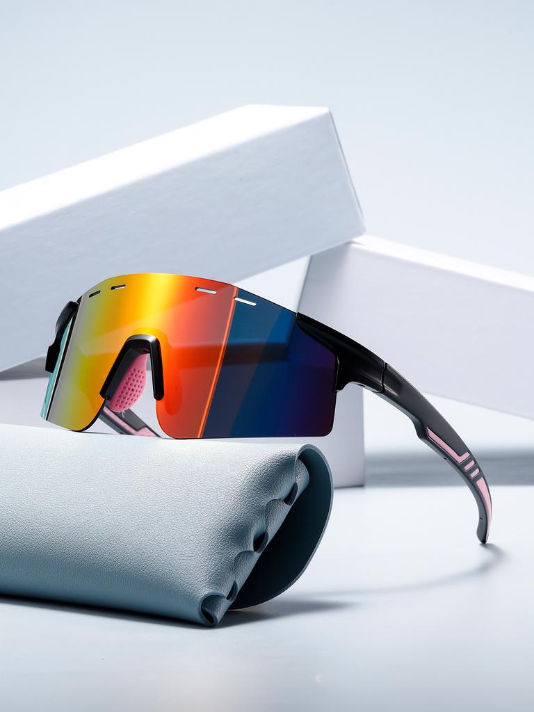 Солнцезащитные очки для велоспорта, меняющие цвет, для спорта на открытом воздухе, ветрозащитные очки, литьевые, нескользящие, с большой оправой 9061