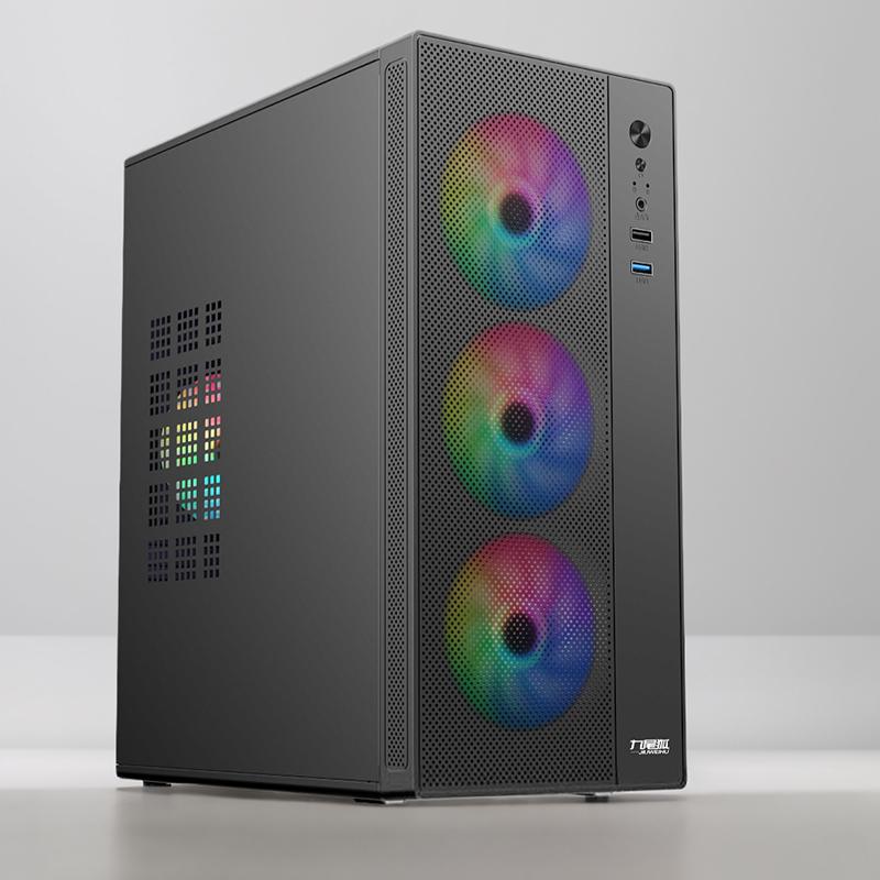 Mini Desktop Pc Case Computer Tower For Micro-Atx/Itx Motherboard 250Mm Gpu Graphic Card Length 9Cm Air Cooling Fans Ssd+Hdd