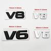3D Металлическая эмблема V6 V8, эмблема двигателя автомобиля, наклейки, декоративные наклейки для Toyota BMW Benz Honda Mazda, автоаксессуары