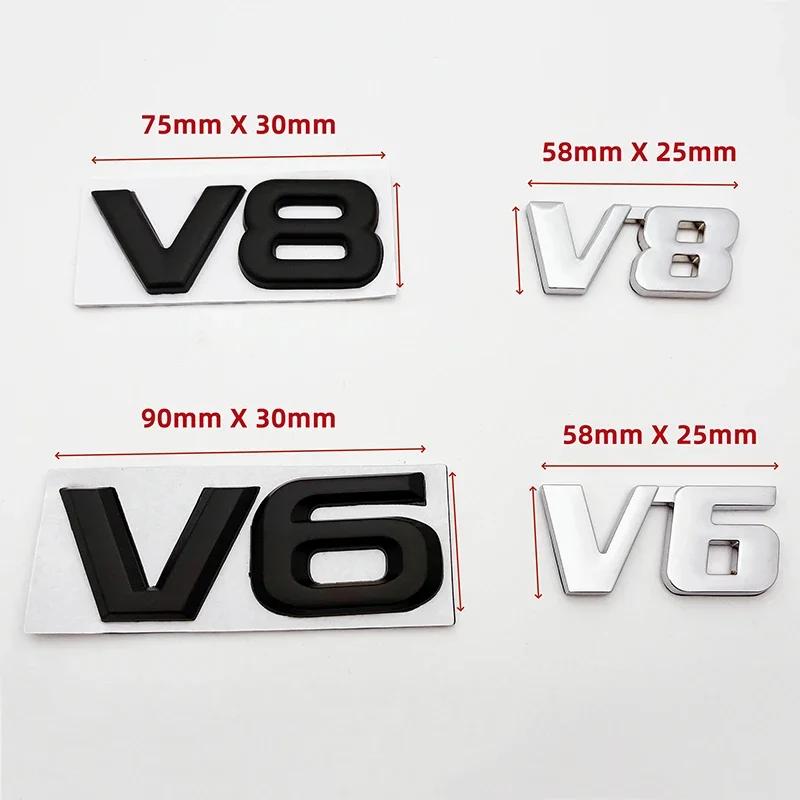 3D Металлическая эмблема V6 V8, эмблема двигателя автомобиля, наклейки, декоративные наклейки для Toyota BMW Benz Honda Mazda, автоаксессуары